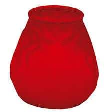 BOUGIE EN VERRE 'MONARCH' POPULAIRE ROUGE PARAFFINE