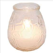 BOUGIE EN VERRE 'MONARCH' POPULAIRE TRANSPARENT PARAFFINE