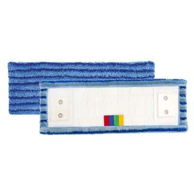 FRANGE MICROFIBRE POCHE/LANGU. 40CM BLEU 'ultra grattante'