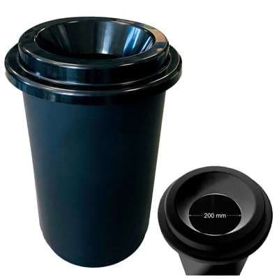 DONUTS: POUBELLE PLASTIQUE NOIR 50L COVID