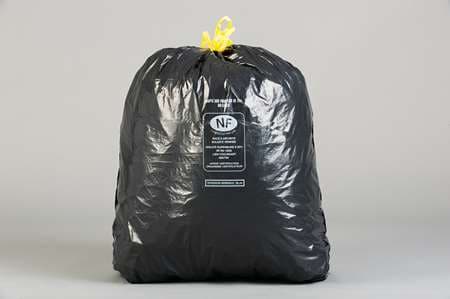 SAC POUBELLE 50L NOIR LIEN COULISSANT (30 mic) X100