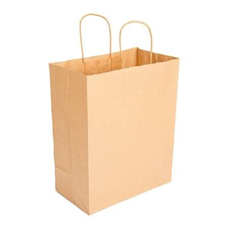SAC KRAFT AVEC ANSES 26+14X32CM X250