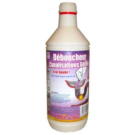 DEBOUCHEUR CANALISATION GELIFIE A LA SOUDE 1L  MIEUXA  "gel"