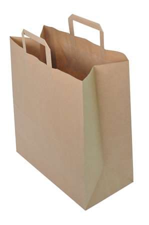 SAC KRAFT AVEC ANSES 32x16x35CM X250