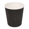 GOBELETS DOUBLE PAROI NOIR ONDULÉ 240ML X25