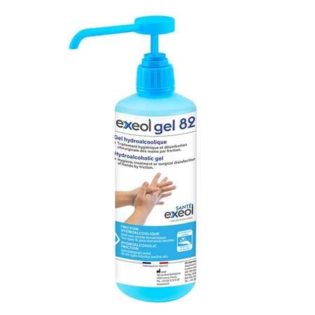 EXEOL GEL 82: GEL HYDROALCOOLIQUE POMPE 500ML