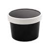 RECIPIENTS + COUVERCLES CARTON NOIR 240ML  X250