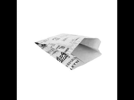 SACHETS POUR BURGER 'PAROLE' 14+7x22 CM ARGENT X500