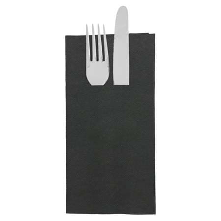 SERVIETTE KANGOUROU 'ECOLAB DOUBLE POINT NOIR  X1400