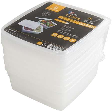 MODULUS SOUPLE 2L GN1/6 AVEC COUVERCLE X6