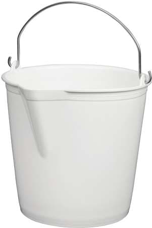 SEAU ALIMENTAIRE A BEC 13L GRADUE BLANC