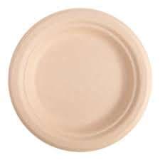 ASSIETTES 'BIONIC' Ø 26x2,1 CM NATUREL BAGASSE x50