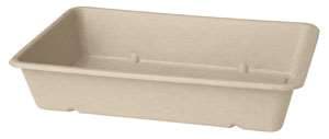COQUE BAGASSE RECTANGLE MARRON 1200ML 23*15.5  X40