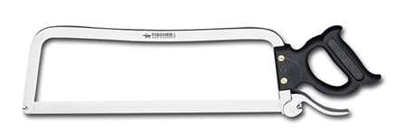 SCIE 45CM MONTANT INOX LAME 20MM POIGNEE NOIRE