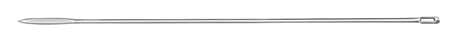AIGUILLE A BRIDER DROIT INOX 25CM - CARTE DE 5