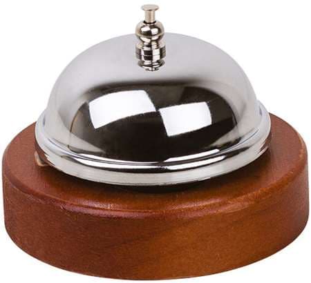 SONNETTE COMPTOIR ACIER CHROME