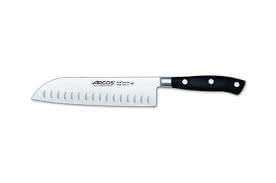 COUTEAU SANTOKU ALVEOLE 180MM ETUI RIVIERA