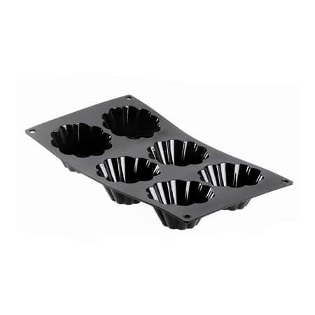 MOULFLEX NOIR MUFFIN - PLAQUE 6 BRIOCHETTE