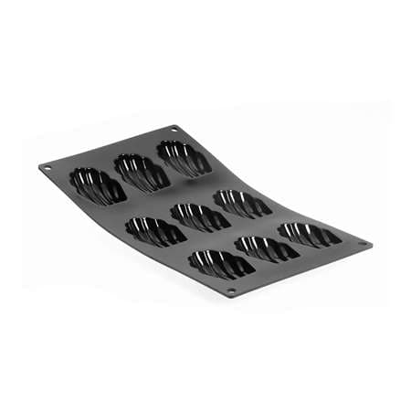 MOULFLEX NOIR - PLAQUE DE 9 MADELEINE