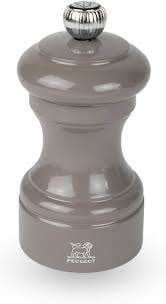 MOULIN A POIVRE LAQUE GRIS TAUPE 10cm BISTRO