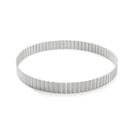 CERCLE A TARTE PERFORE CANNELE 28CM HT 3CM