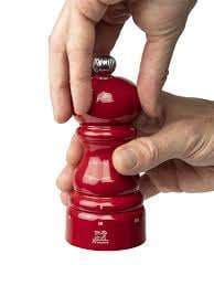 MOULIN POIVRE 12CM BOIS LAQUE PASSION ROUGE