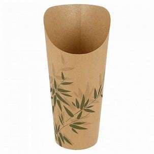 GOBELET A FRITES OUVERT "FEEL GREEN" 22OZ-660ML X50