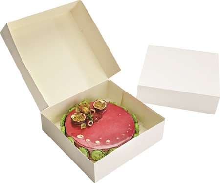 BOITES PATISSIERE BLANCHE 28 X 8CM X50