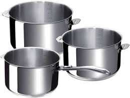 CASSEROLES EVOLUTION SERIE DE 3 + 1 MANCHE AMOVIBLE
