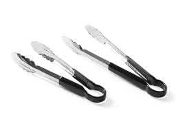 PINCE A SALADE SERVICE INOX CAOUTCHOUC NOIR 30CM