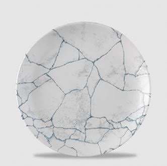 ASSIETTE COUPE PLATE PEARL GREY CHURCHILL KINTSUGI 21.7CM