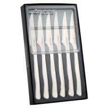 COFFRET 6 COUTEAUX STEAK MONOBLOC INOX LAME CRANTEE