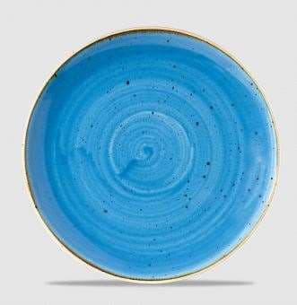 ASSIETTE CORNFLOWER BLUE COUPE PLATE CHURCHILL 21.7CM