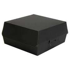 BOITE HAMBURGER NOIR CARTON 13x12,5x9 CM X50
