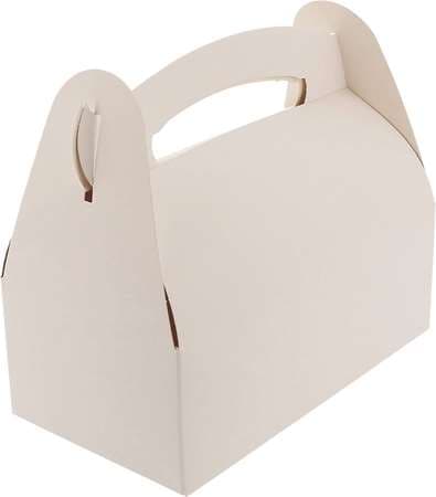 BOITE BLANCHE PATISSERIE POIGNEE 18 X 10 X50