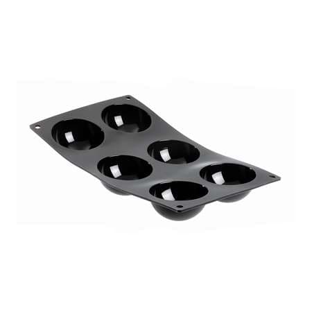 MOULFLEX NOIR - PLAQUE 6 DEMI-SPHERE