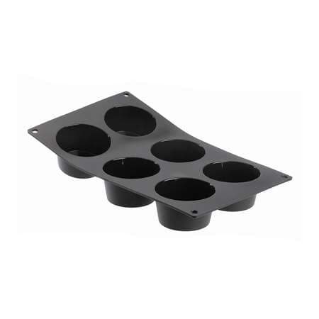 MOULFLEX NOIR - PLAQUE 6  MUFFINS