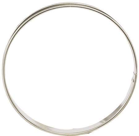 LOT 6 CERCLES A TARTES INOX 10CM H1.6CM