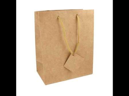 SACS BOUTIQUE ANSES CORDON 18+10x22,7 CM NATUREL KRAFT X10