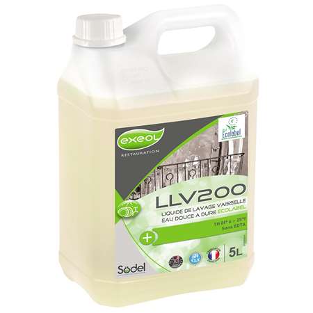 LLV200: LIQUIDE DE LAVAGE EAUX DURES  5L   ECOLABEL