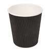 GOBELETS DOUBLE PAROI NOIR ONDULÉ 360ML X25