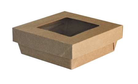 BOITE ET COUVERCLE AVEC FENETRE 14X14CM X500
