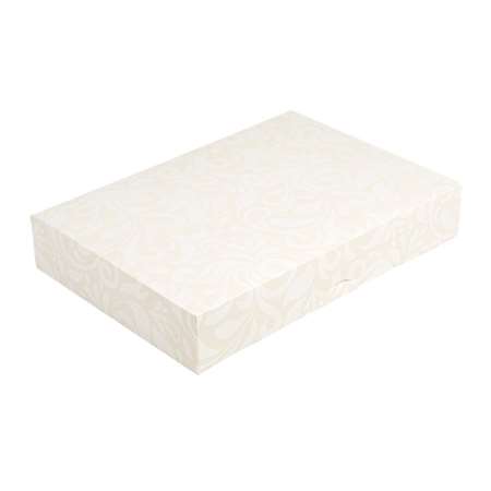 BOÎTES PLATE 'THEPACK DAMASCO' 25x34x6 BLANC x50
