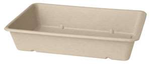 COQUE BAGASSE RECTANGLE MARRON 1200ML 23*15.5 X40