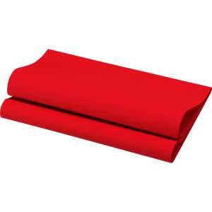 SERVIETTE DUNISOFT 55G 40X40 ROUGE x360