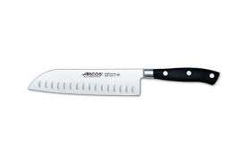 COUTEAU SANTOKU ALVEOLE 180MM ETUI RIVIERA