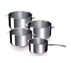 CASSEROLES 14/20 SERIE DE 4 + 1 MANCHE AMOVIBLE BEKA