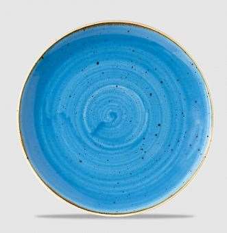 ASSIETTE CORNFLOWER BLUE COUPE PLATE CHURCHILL 21.7CM